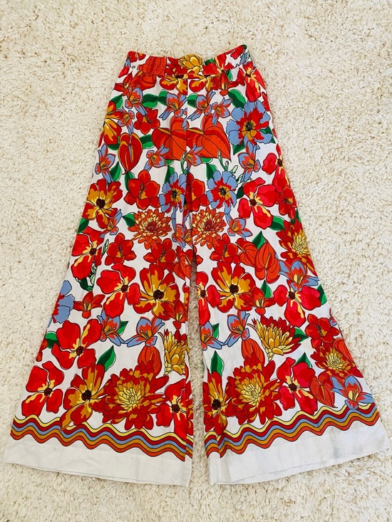 FARM Rio Pants - Farm Rio Vibrant Floral Wide-Leg Pants